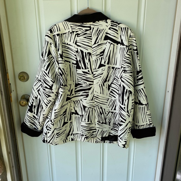 SCOTT TAYLOR Women’s Blazer Black & White Size 1X - Picture 2 of 7